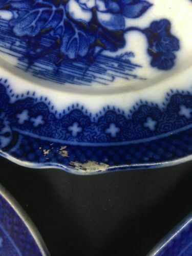 Thomas Dimmock & Co Kaolin Ware No 9 Stoneware Victorian x 3 plates 9" - (6672