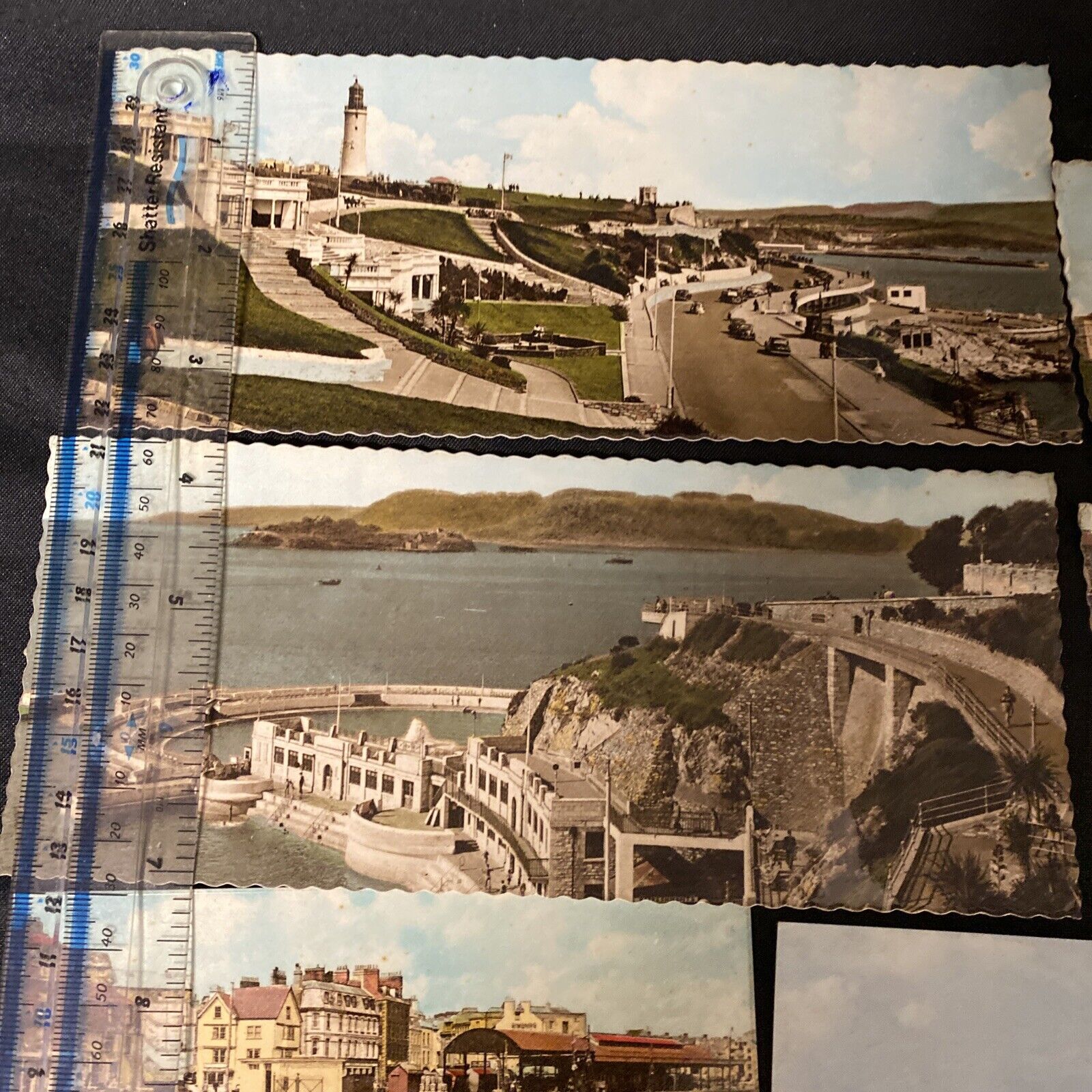 Vintage Harvey Barton Topographical Postcards PLYMOUTH x 8 - (8954)