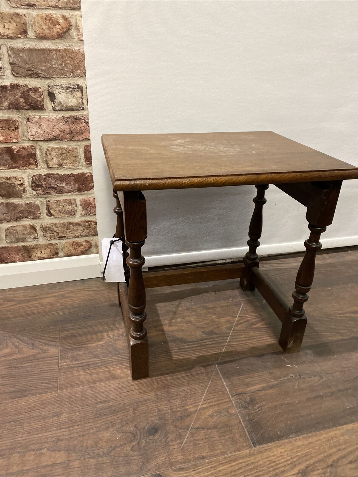 Antique Small Oak Table /  Stool 42cm High (7372)