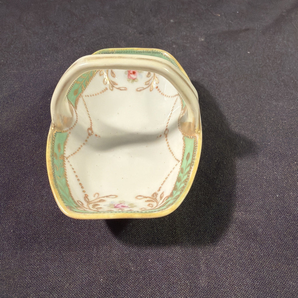 Noritake Made in Japan Small handled pin dish Excellent Cond. - (2064)