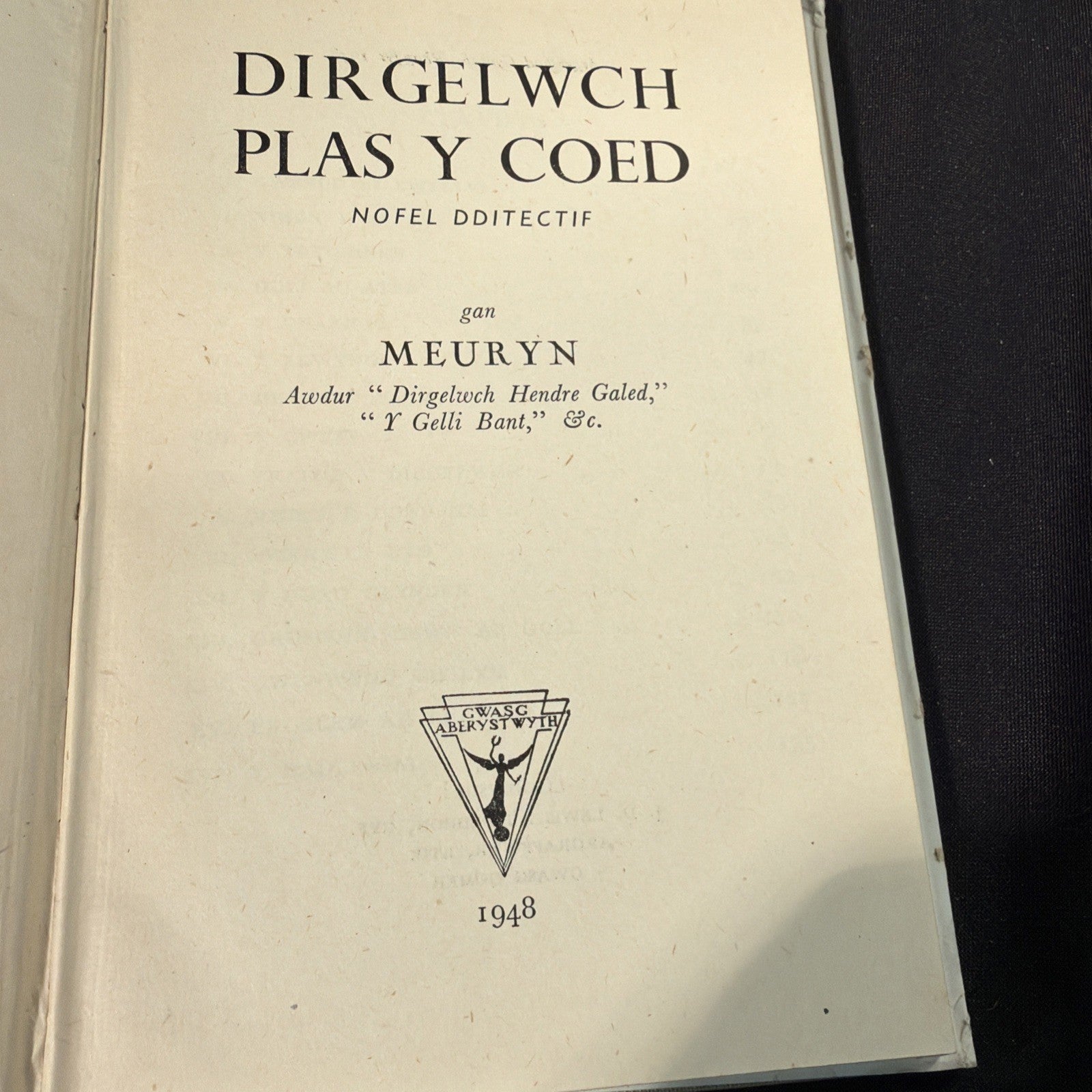 Dirgelwch Play Y Coed, Meuryn - Welsh Language book - (1867)