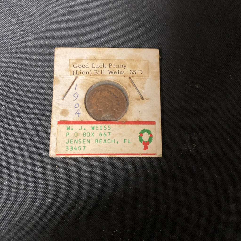 United States of America One Cent Coin 1904 Indian Liberty Head - (1708)