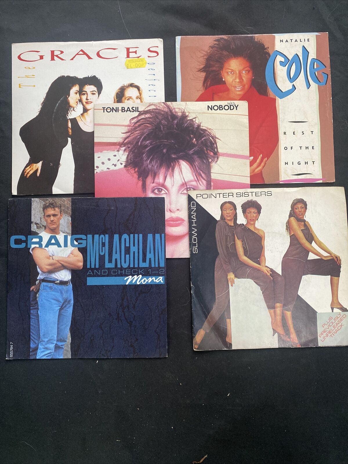Vinyl Records 7" Singles 5 x 1980's Toni Basil Pointer Sisters Graces - 9440