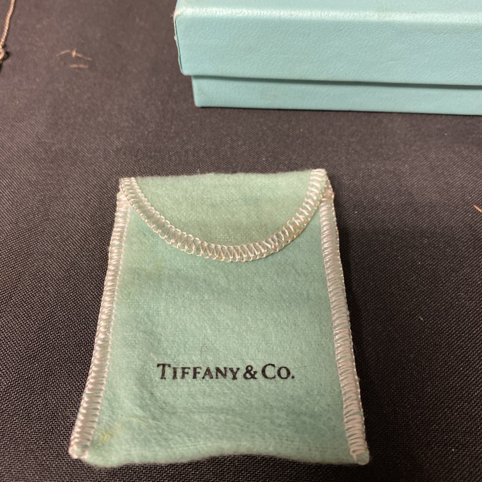 Tiffany & Co. Black White Ireland Bone China Double Heart Necklace (1670)