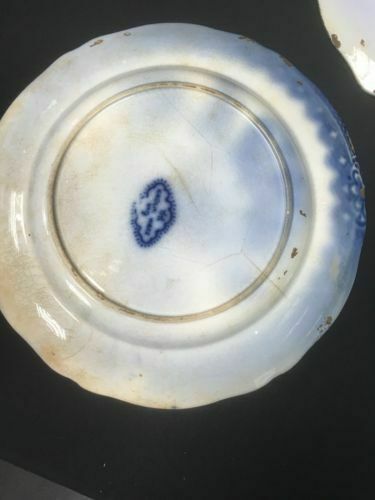 Thomas Dimmock & Co Kaolin Ware No 9 Stoneware Victorian x 3 plates 9" - (6672