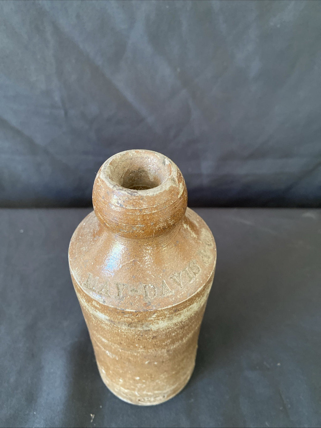 Salt Glaze Stoneware Ginger Beer Bottle Bourne Denby May Davis & Co -(1009)