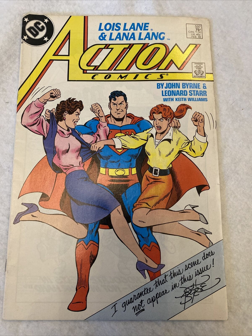 COMIC - DC Comics ACTION COMICS Lois Lane & Lana Lang Feb 1988 Superman  (8833
