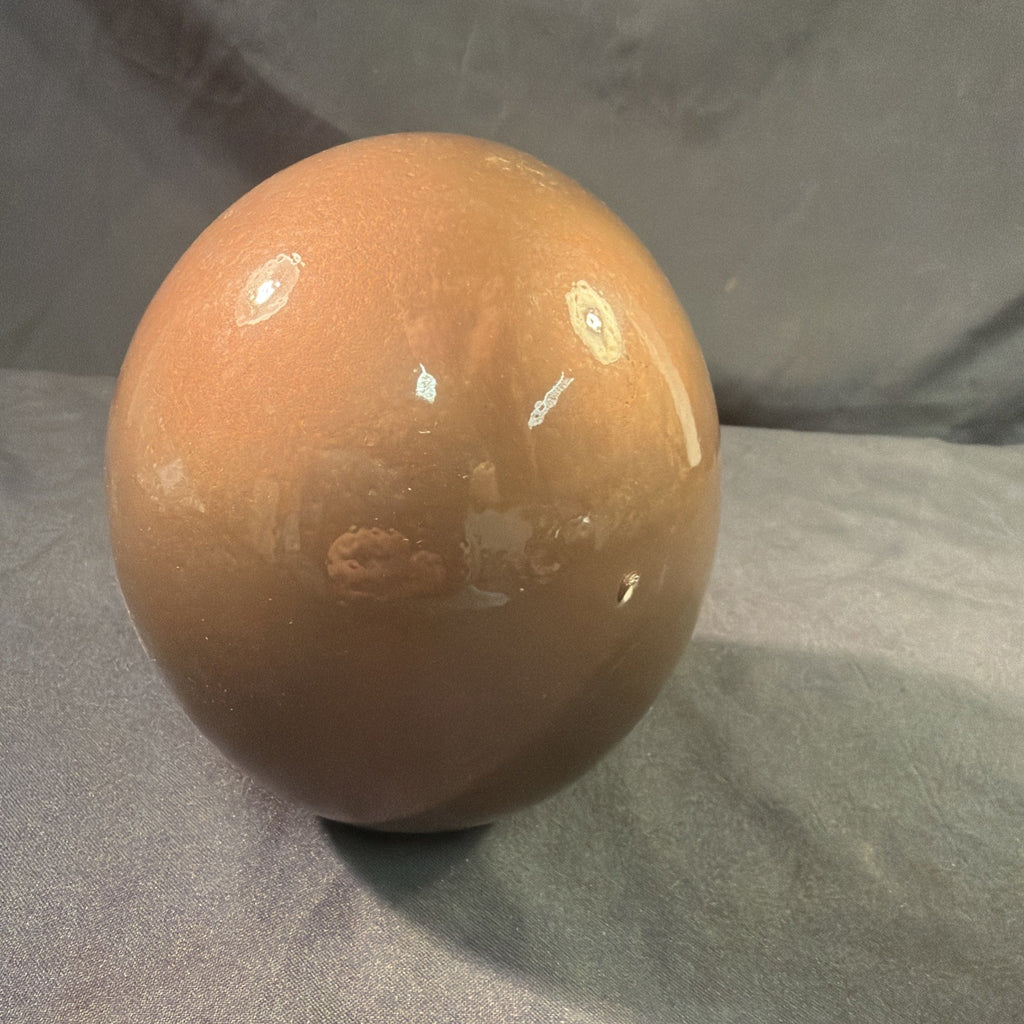 Ostrich egg Blown and decorated in copper colour African  - (1997)
