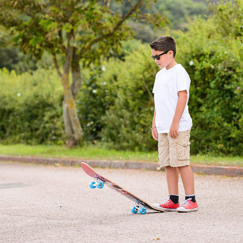 Xootz Double Kick Skateboard - Skull design  31" Skate board