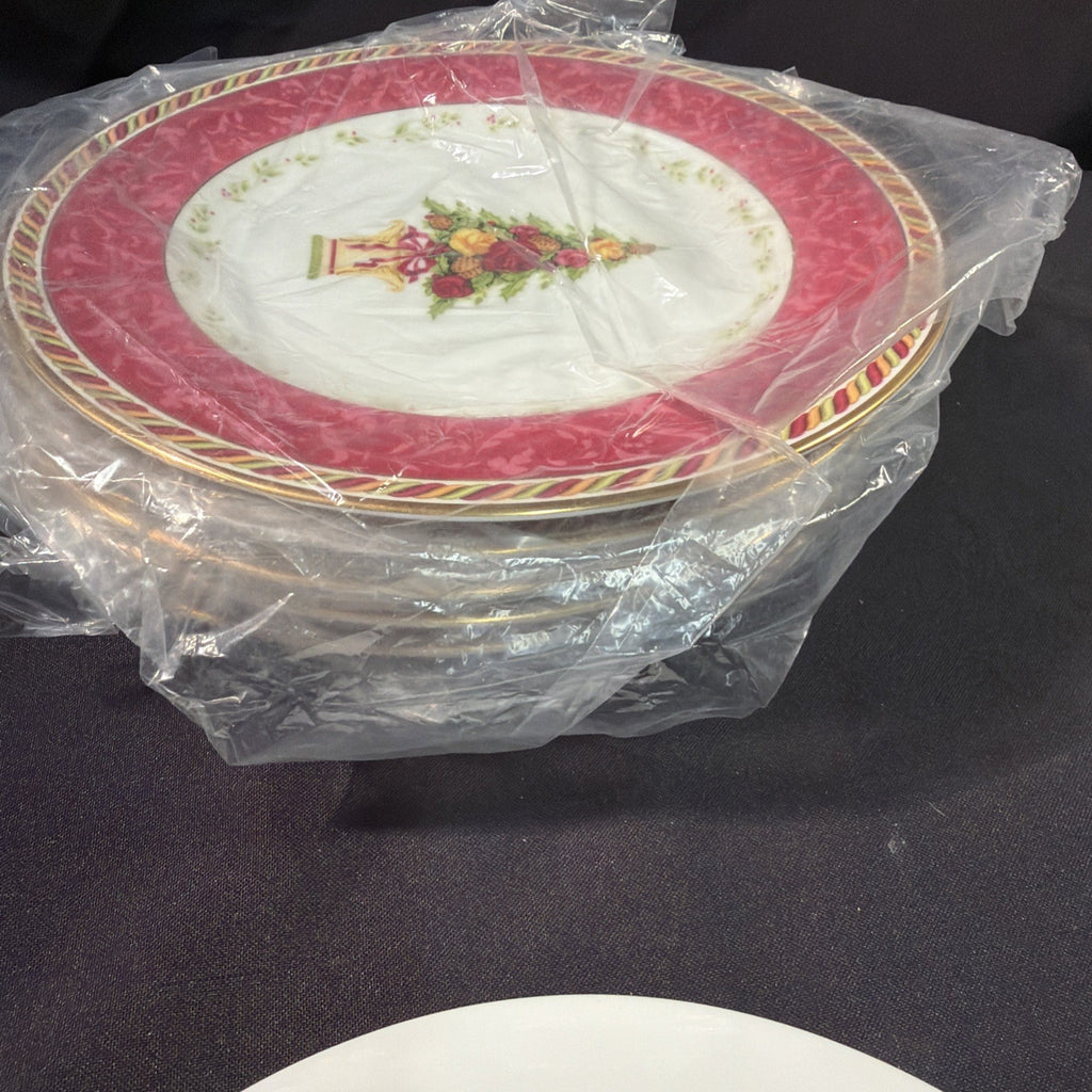 ROYAL ALBERT Old Country Roses Seasons of Colour Christmas Set of 6 Plates 8”