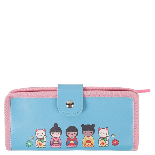 BULK BUY 12 x Pencil / Beauty case Japanese Character Folded Case - Paperchase