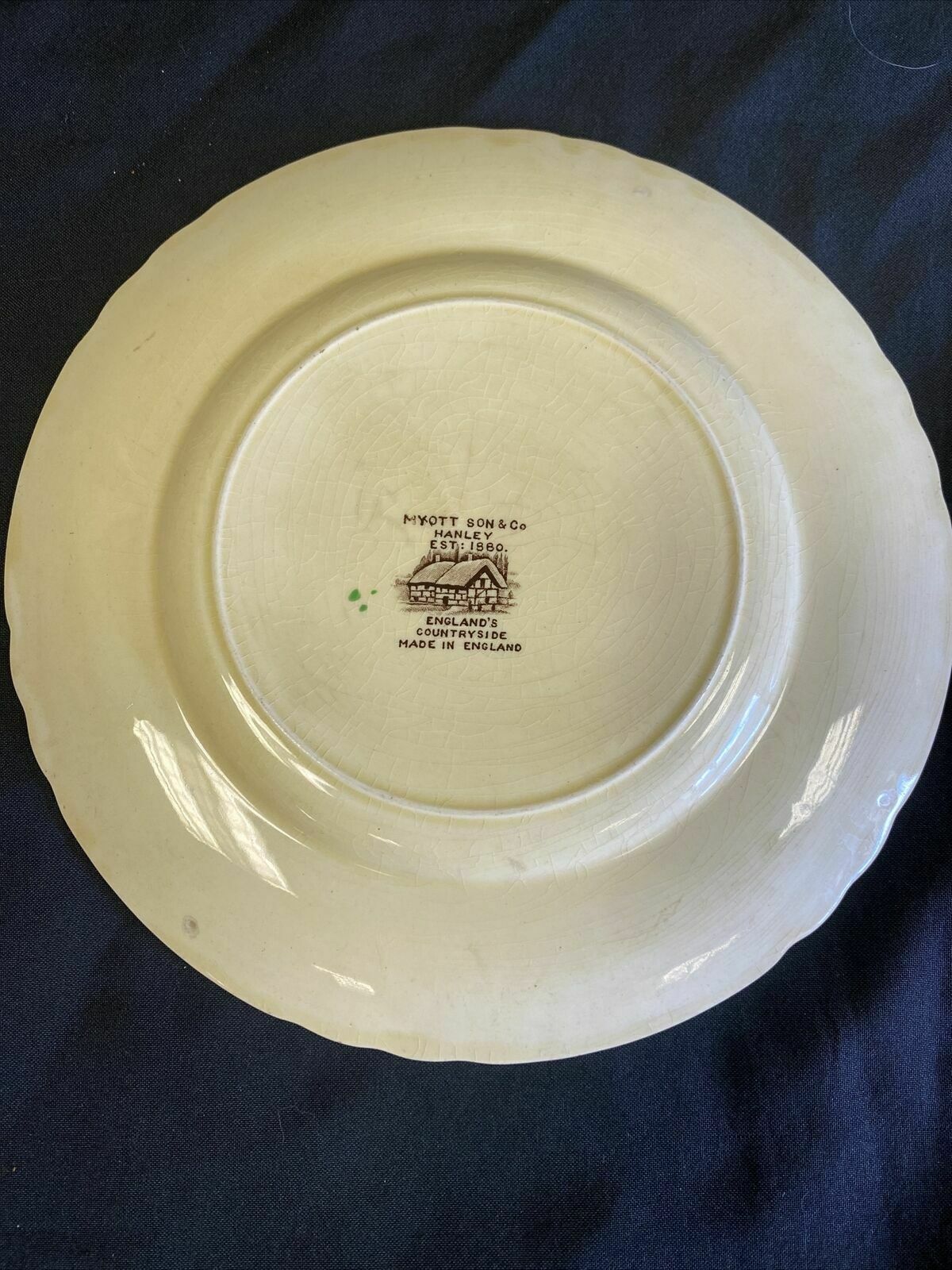 MYOTT Son & Co England's Countryside 2x 23cm Plates Vintage design - (7566)