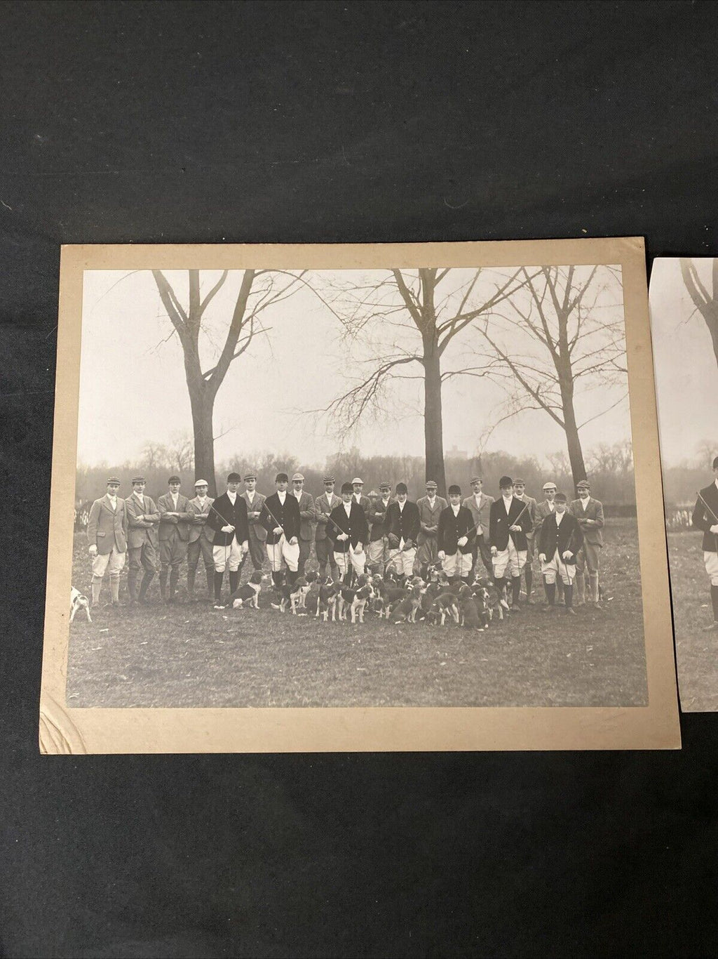 Captain Ronald Ronnie Eden Wallace Fox Hunting ETON Photographs x 2 - (5418)