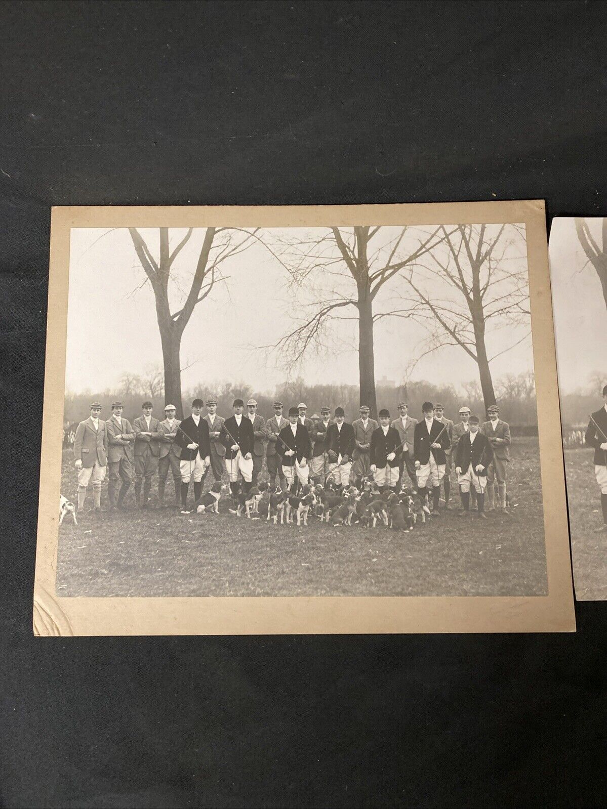 Captain Ronald Ronnie Eden Wallace Fox Hunting ETON Photographs x 2 - (5418)