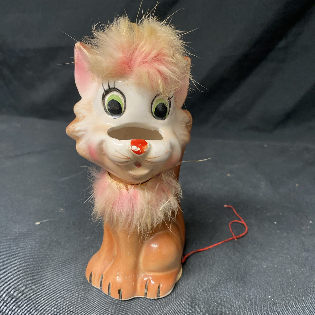 Davar Kitsch Kitty Cat Sew Caddy Scissor Holder Tape measure Japan -(1452)