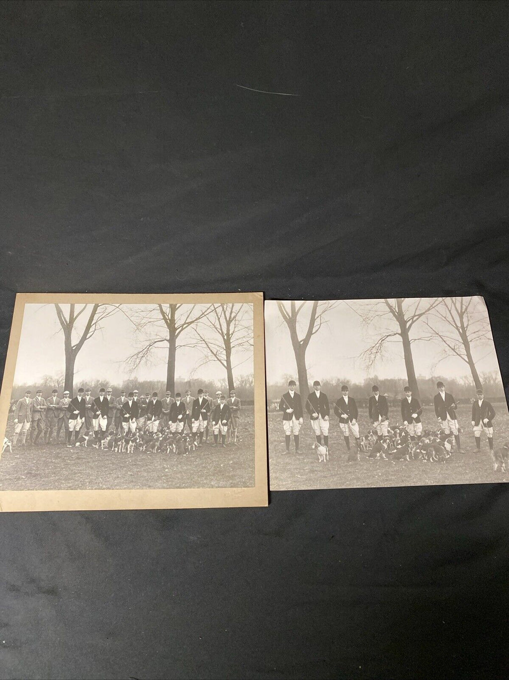 Captain Ronald Ronnie Eden Wallace Fox Hunting ETON Photographs x 2 - (5418)