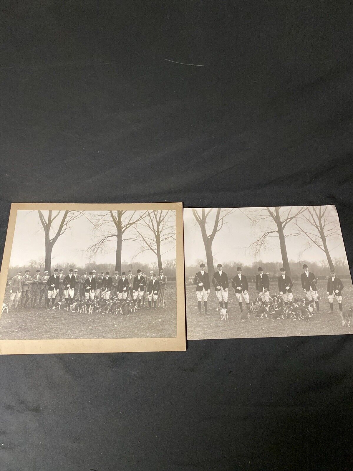 Captain Ronald Ronnie Eden Wallace Fox Hunting ETON Photographs x 2 - (5418)