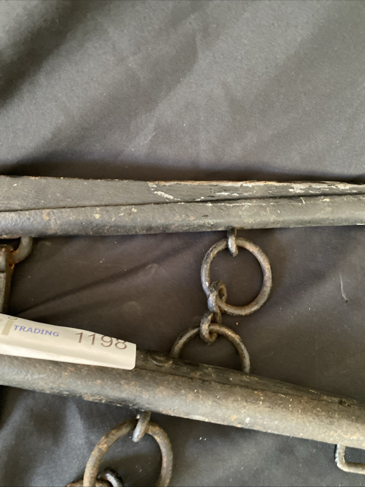 Antique PAIR Horse Tack Harness Hames Carriage Cart Wood Iron Wall Hanging