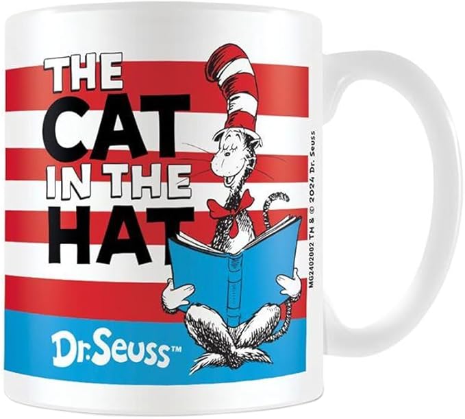 MUG Boxed Ceramic - BOOK - The Cat In The Hat, Stripes