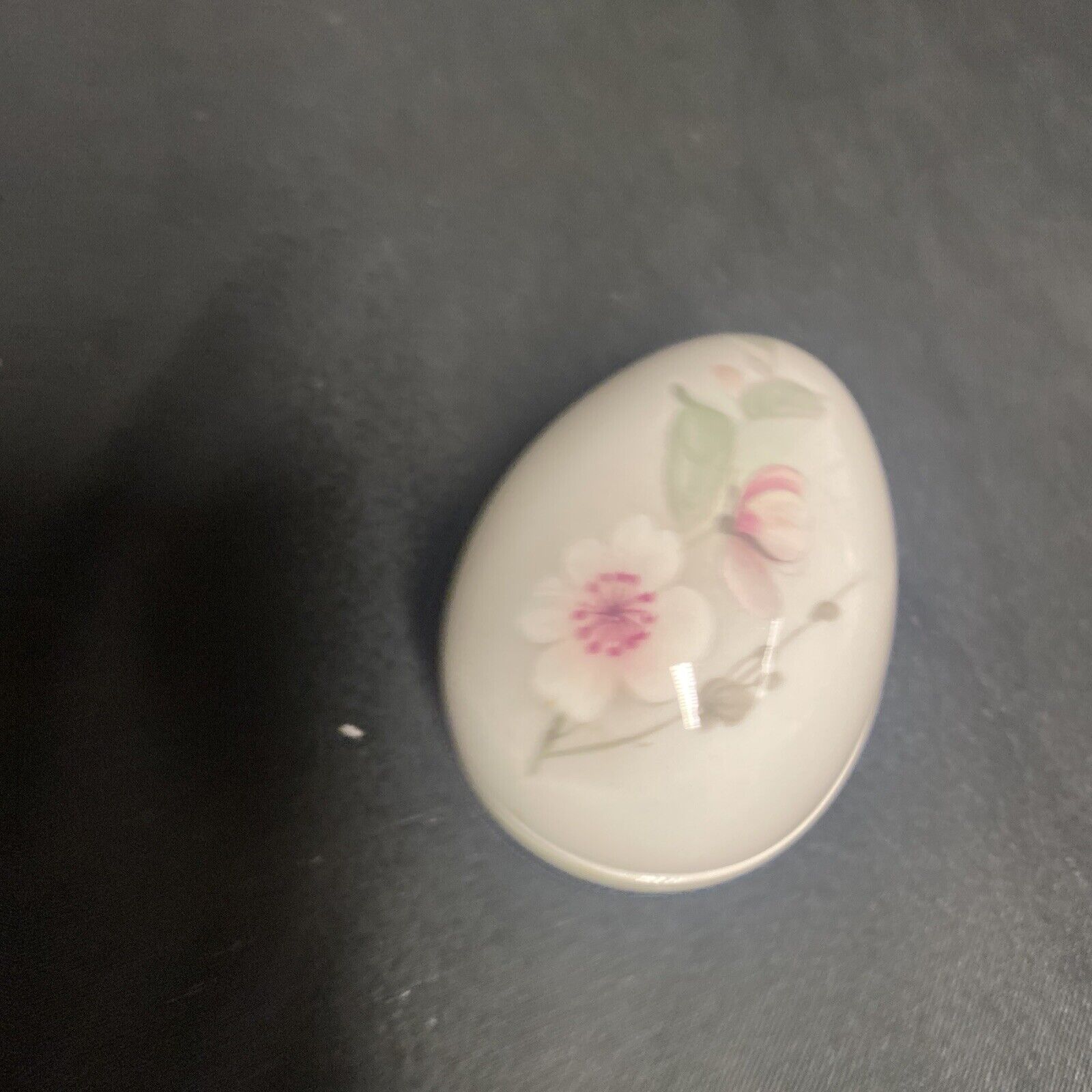 Trinket Box EGG - Symphoney Serenade Bone China Egg Floral Design - (9223)