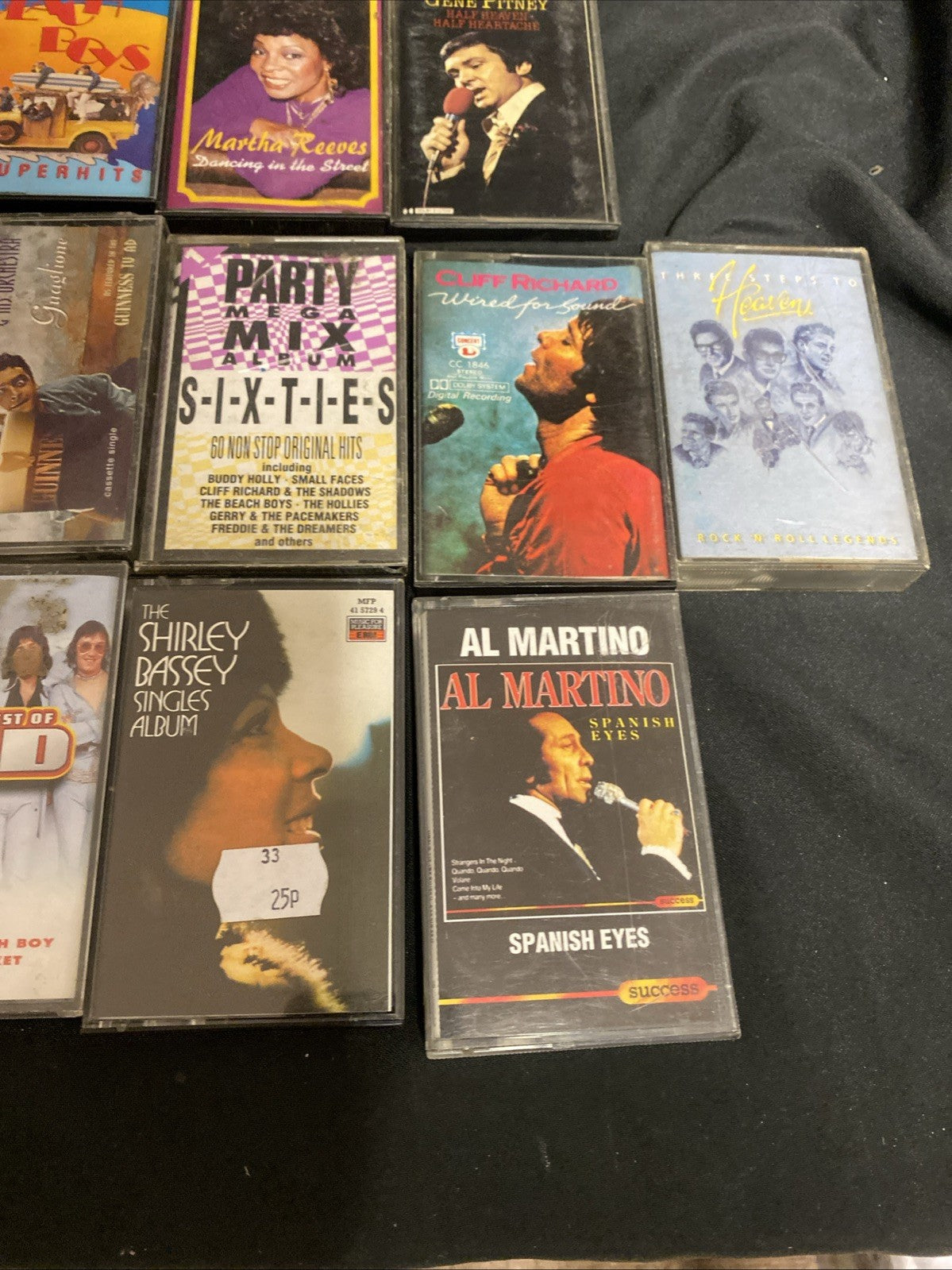 20 Cassette tapes Mainly 60's / 70's reeves Pitney Mud Bassey - (1738)