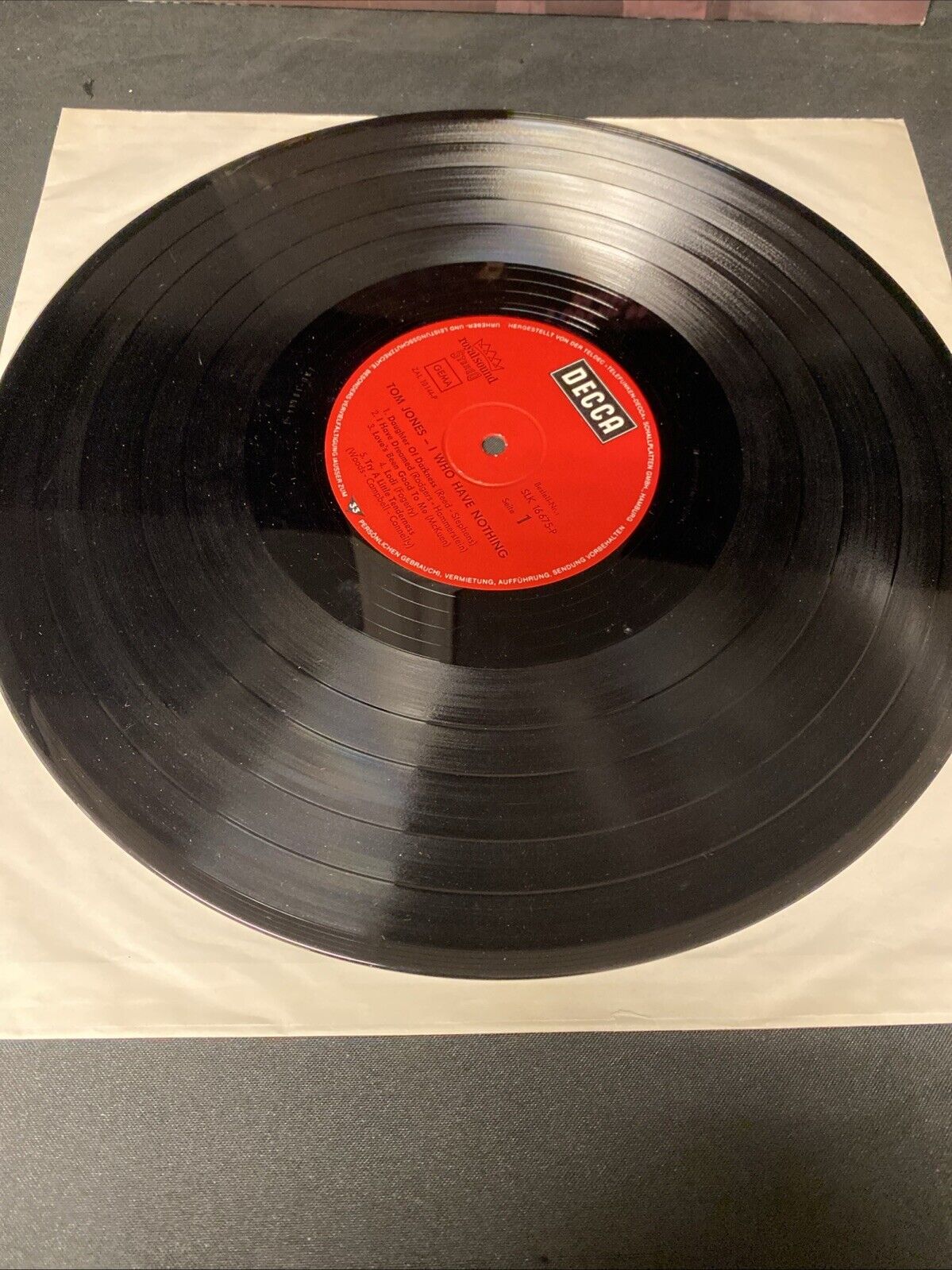 VINYL RECORD - Tom Jones - I who have nothing, Wales Land of Song - (5693)