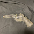 1920s Glass revolver bottle pistol gun Candy liquor storage antique - (1674)
