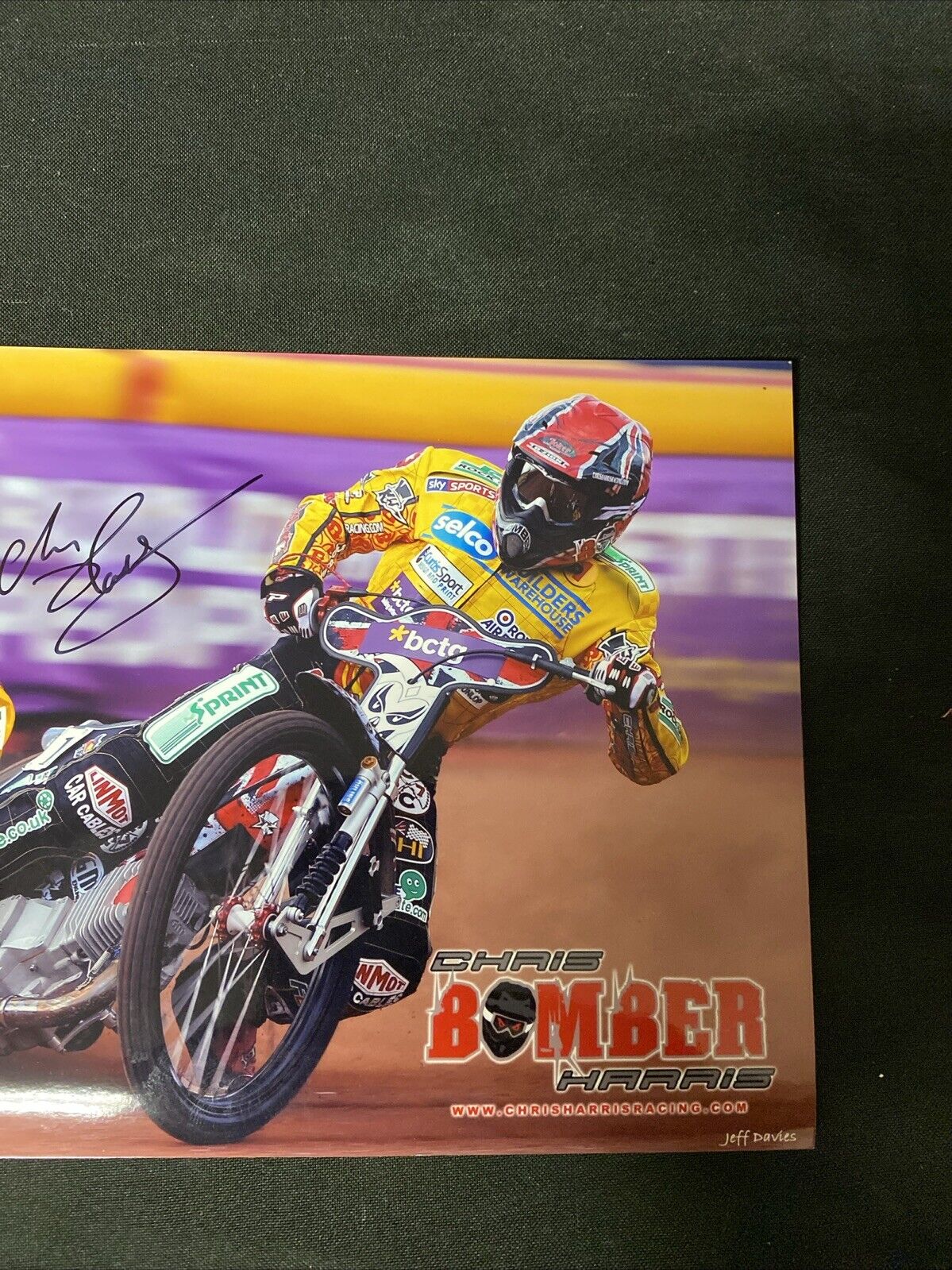 Chris Bomber Harris Speedway Star Photo Hand Signed Genuine Autograph -(8915)