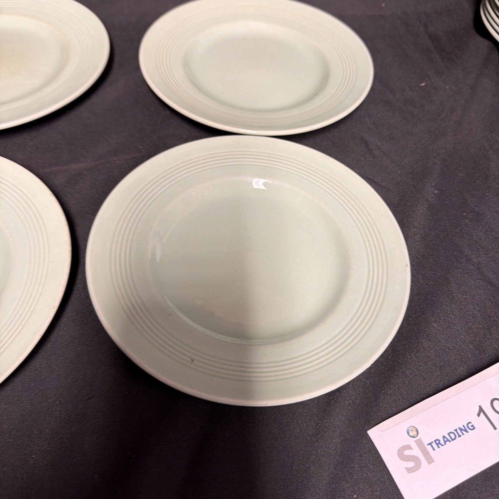 Wood's Ware Beryl Green 1940's Ceramic Side Plates x 6 VGC - (1915) 