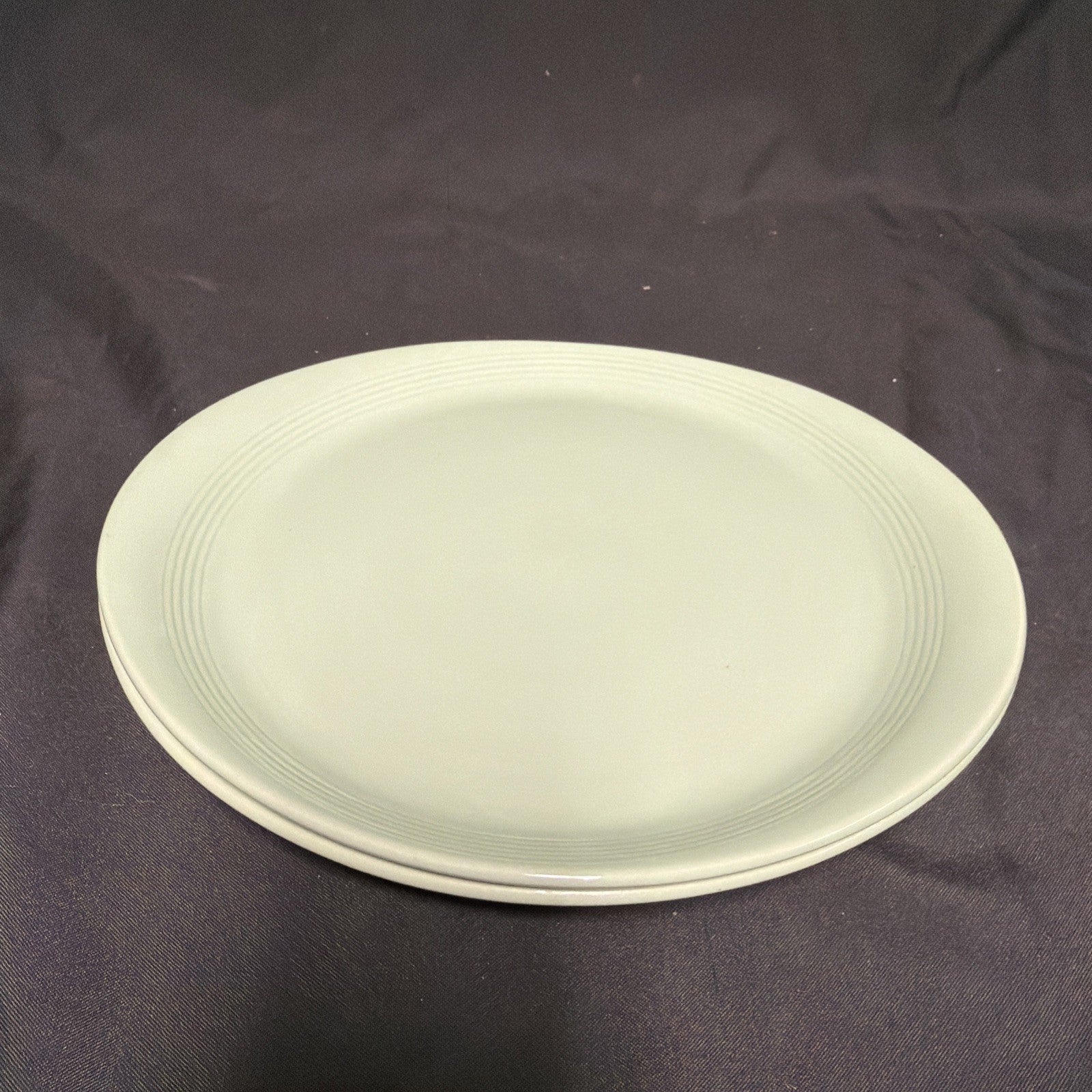 Wood's Ware Beryl Utility Green 2 x steak Oval Plate 28cm Diameter- (1932) 