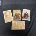 Victorian Cabinet Photos x 5 - 4 x Gentlemen and 1 x Group Photos - (5509)