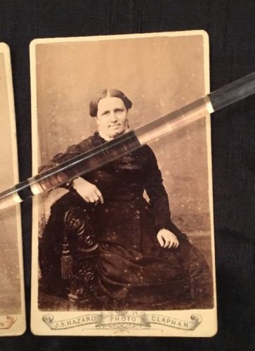Victorian CDV Cabinet Photo -1870’s Hazard London X 2 Husband & Wife (2314