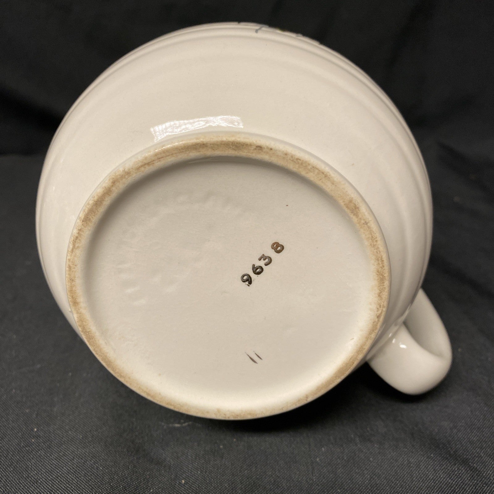 Beswick England Ribbed Pottery Jug 1950's Collectable Floral - (1580)