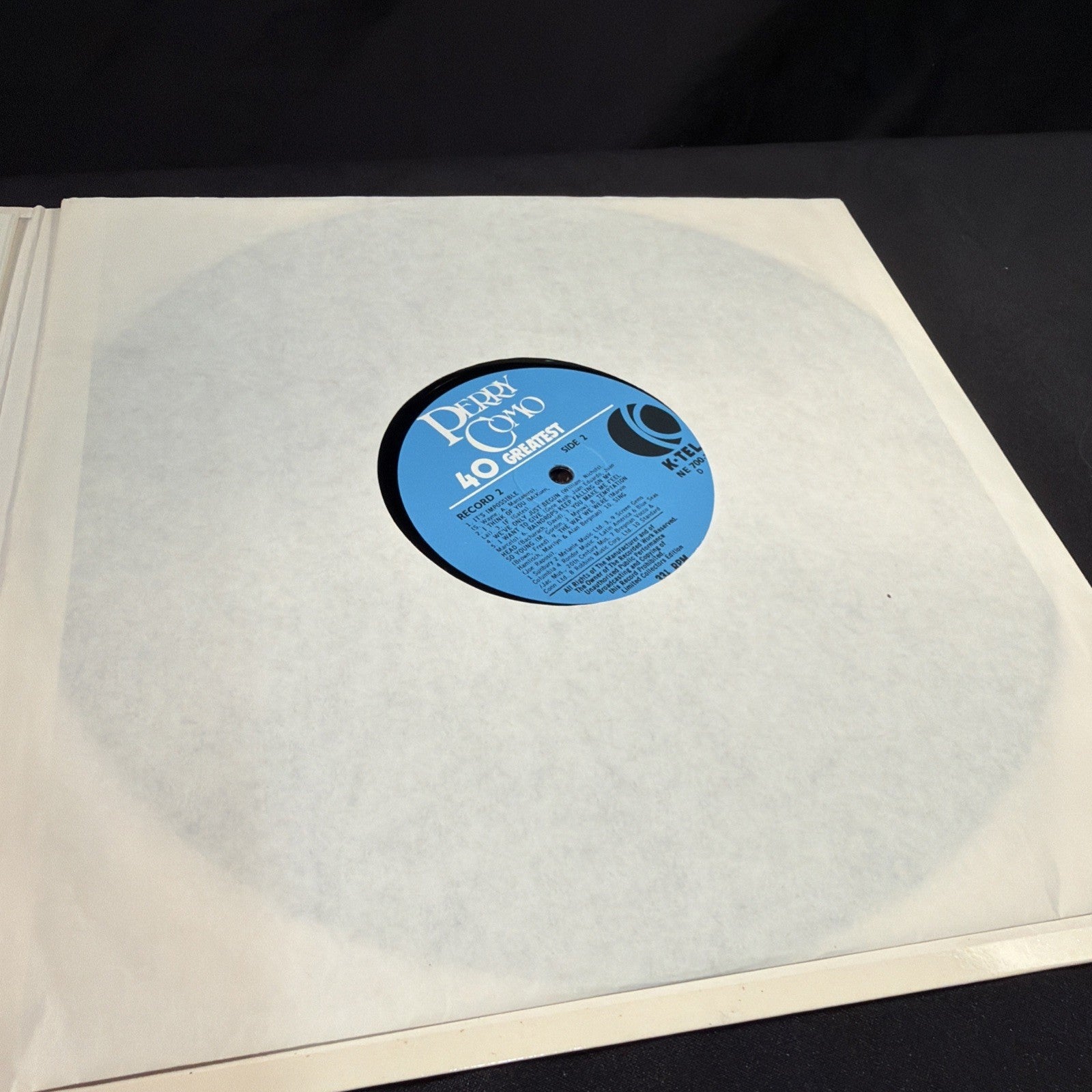 VINYL RECORD - Perry Como 40 Greatest Hits 2 x LP - 1975 - (1431)