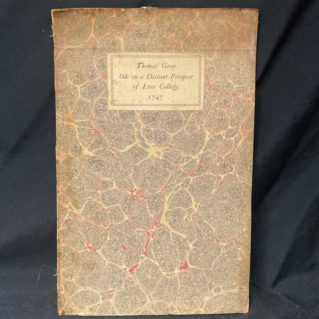 Book - Thomas Gray - Ode on a Distant Prospect of Eton College 1747 - 1924 -(1563)
