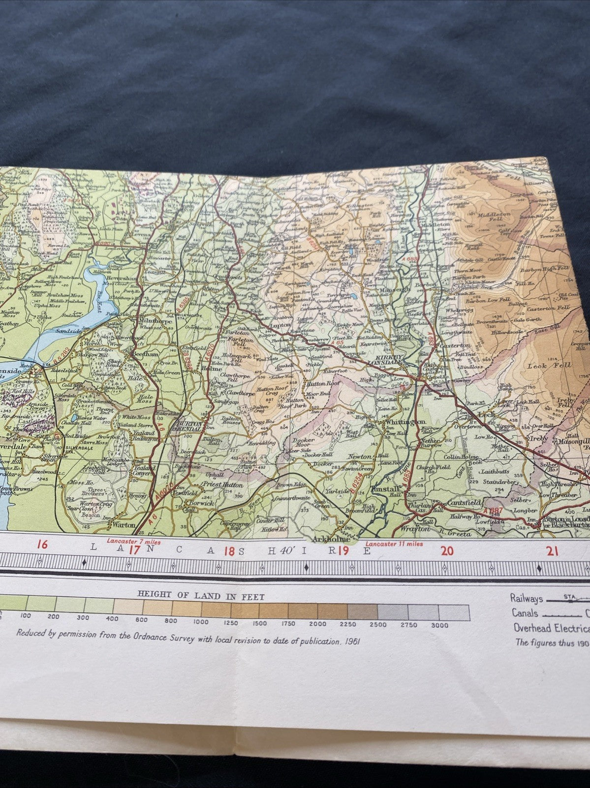 English Lakes Bartholomew Revised Half Inch contoured Paper Map #34 (1277)
