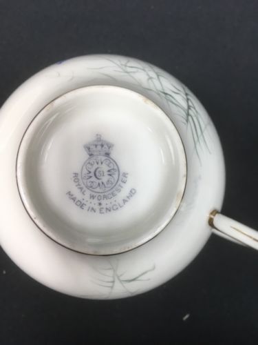 Royal Worcester SEDGLEY signed china RARE Art Deco 1923 - Teapot cups etc (2763)