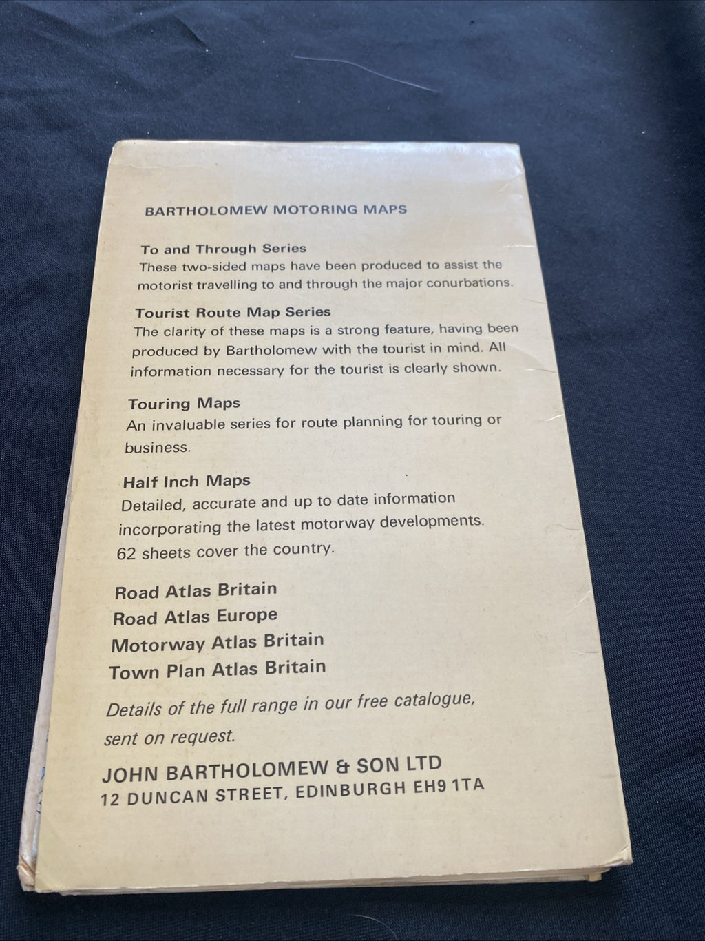 Birmingham to and Through Bartholomew Map 1970's 1:25 scale (1318)