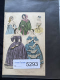 Victorian Regency London Fashion Engraving Plate Antique February 1841 - (5293)