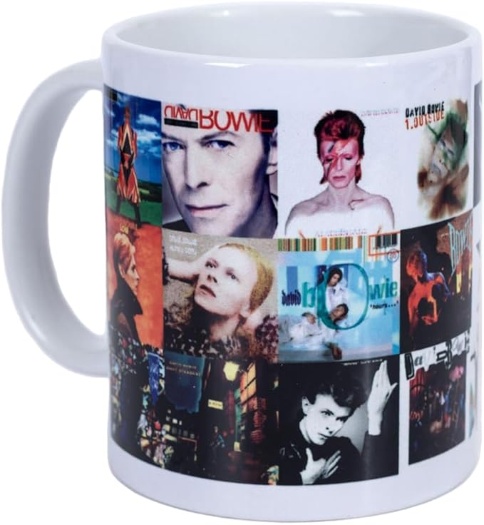 MUG Boxed Ceramic - MUSIC - David Bowie, Albums Collage