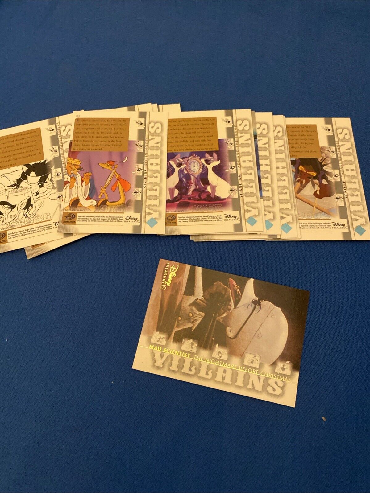 Upper Deck 2003 Disney Treasures Series Villians x14 Trading Cards -(5748)