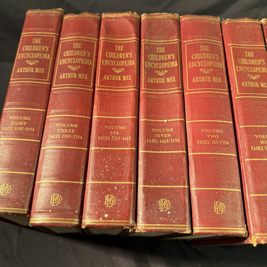 The Childrens Encyclopedia by Arthur Mee Vintage Books 1950's Vol 1-9 - (2018)