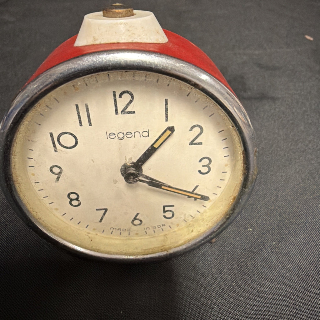LEGEND Alarm Clock made in GDR East Germany 60's / 70's Metal Case - (1953)