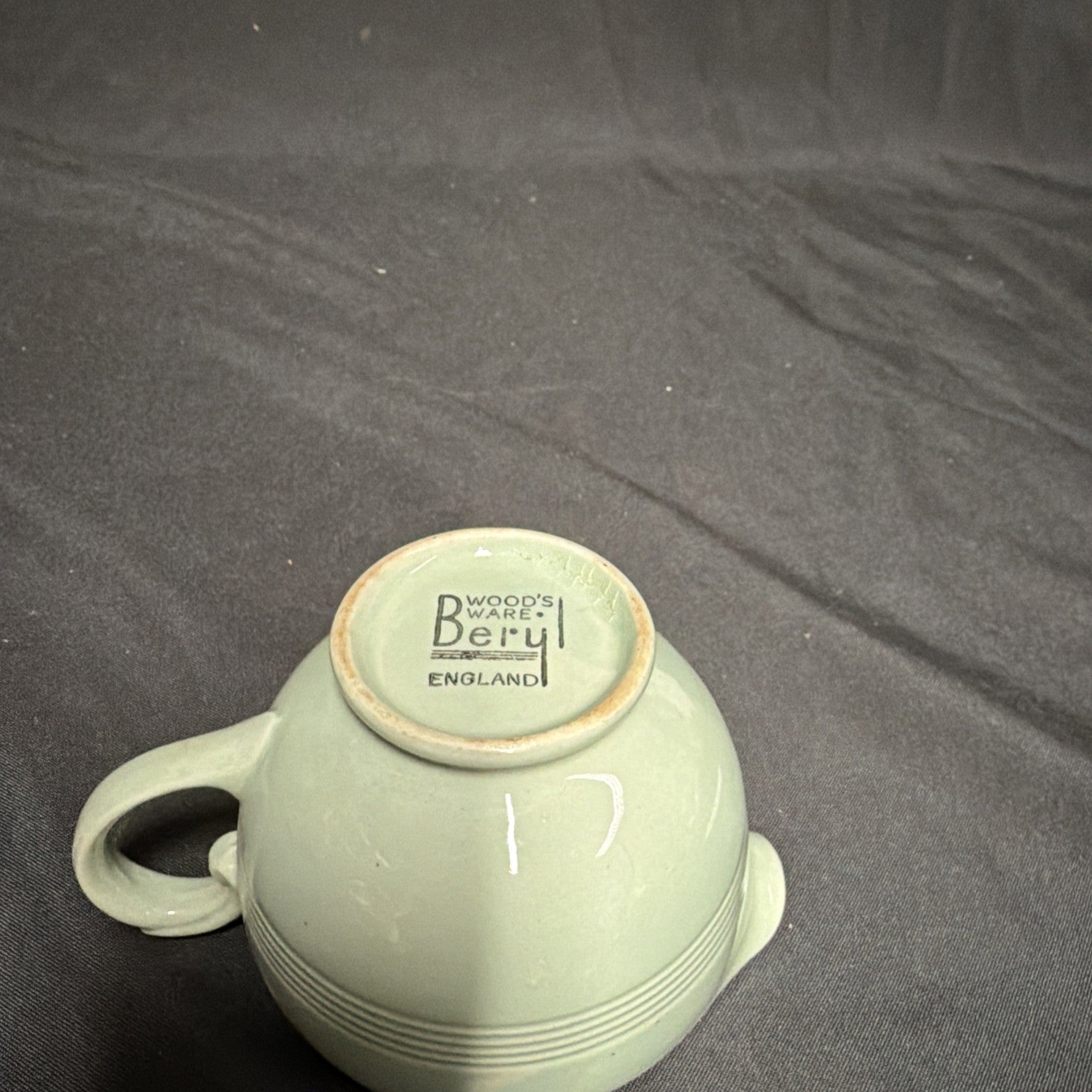 Wood's Ware Beryl Utility Green 1940's Large Creamer Jug 7.5cm tall- (1926) 