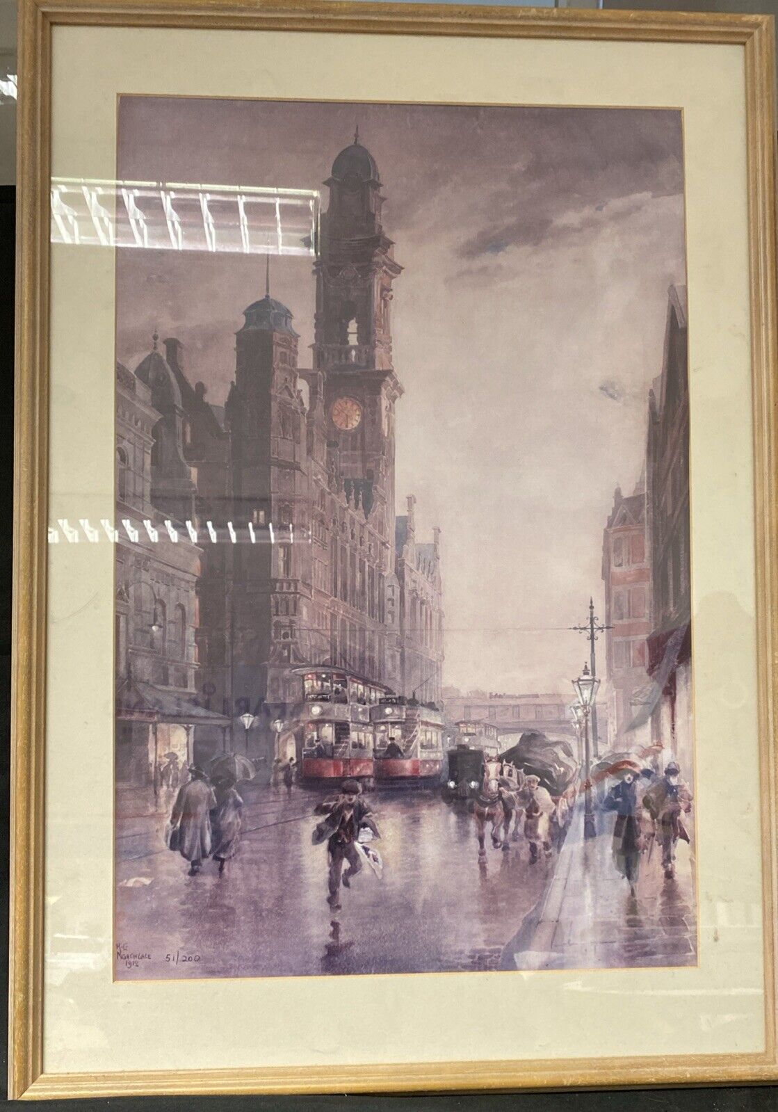 Refuge Building Oxford Street Manchester - H.G. Nightingale 1912 LE Print -(5052)