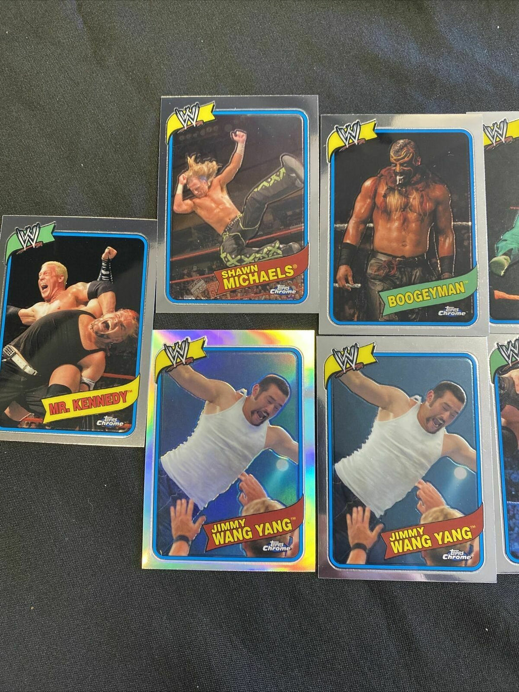 Topps WWE Chrome 2008 MINT Opened to Identify 9 x Chrome Cards - (6657)