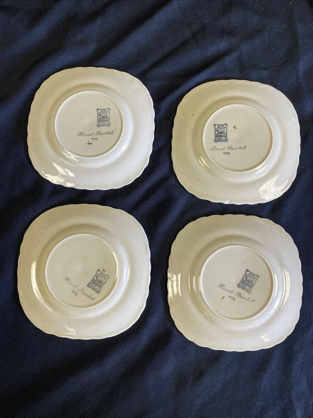 Grindley 15cm Tea Plates x 4 Art Deco design Otis - Excellent condition - (7565)