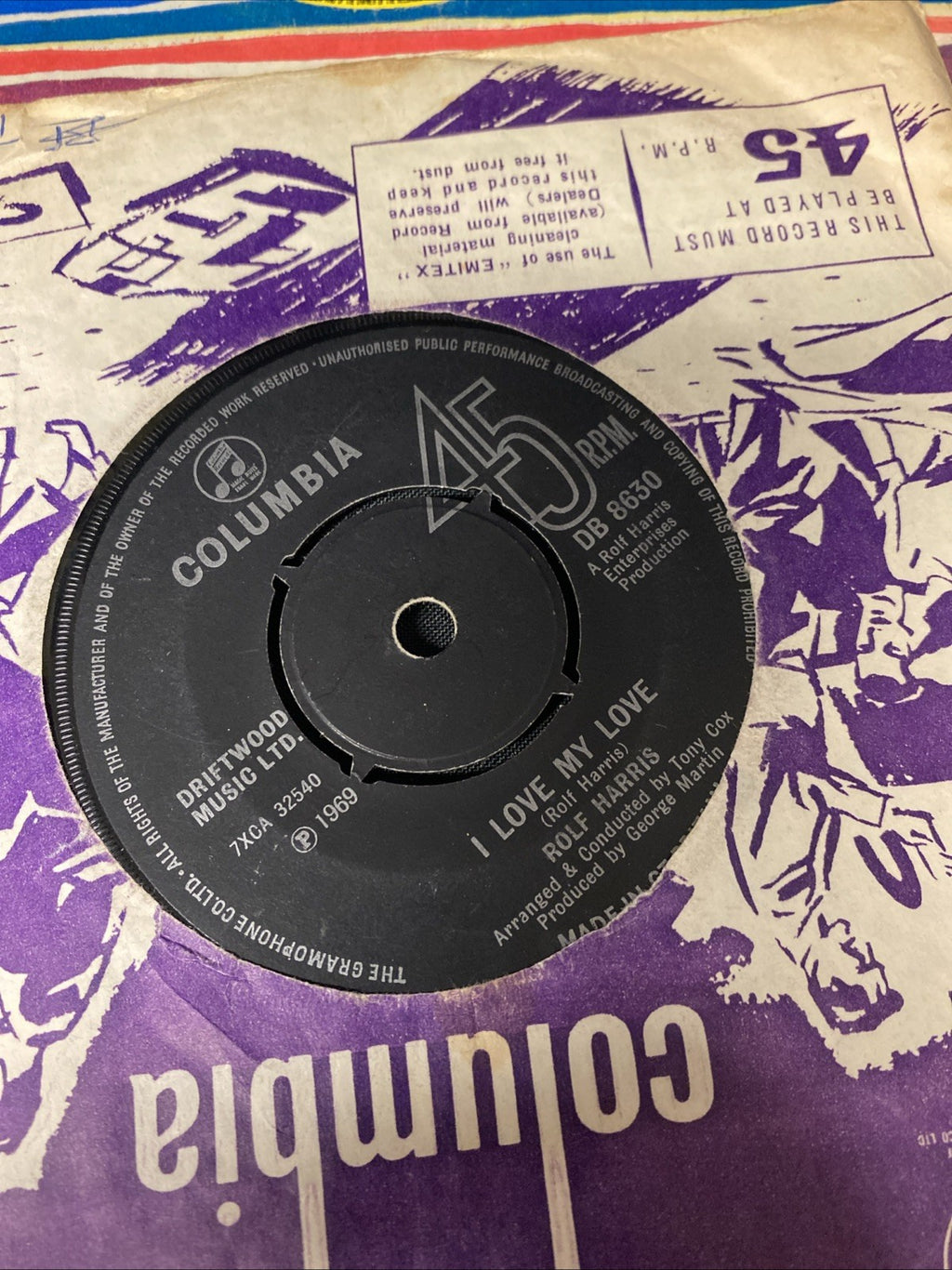 VINYL RECORD'S - 3 x All Rolf Harris ; Two Little boys; Jake The Peg; etc (1445)