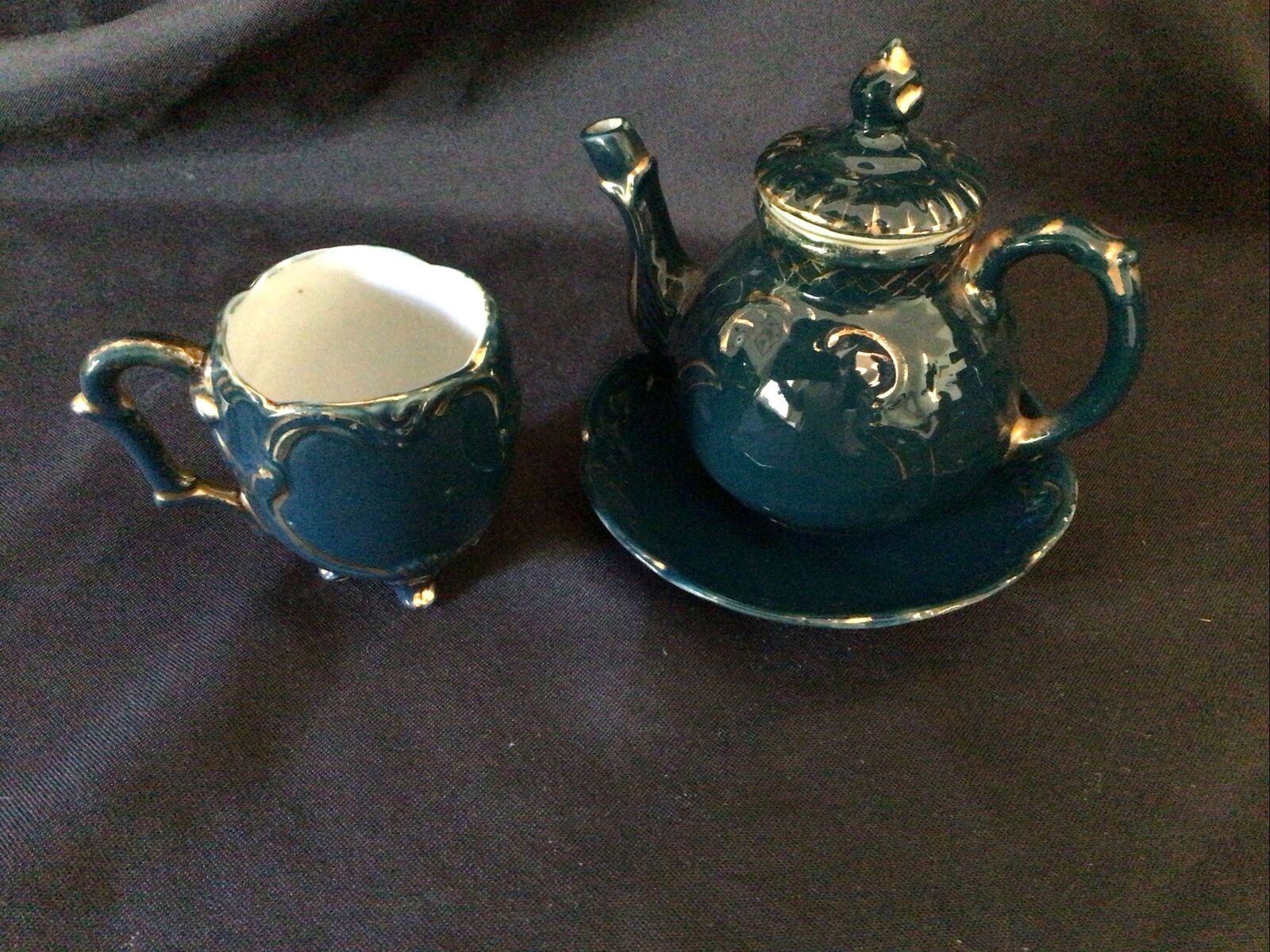 Teapot Collectors Small Ceramic Vintage set 9cm Japanese Style - (8048)