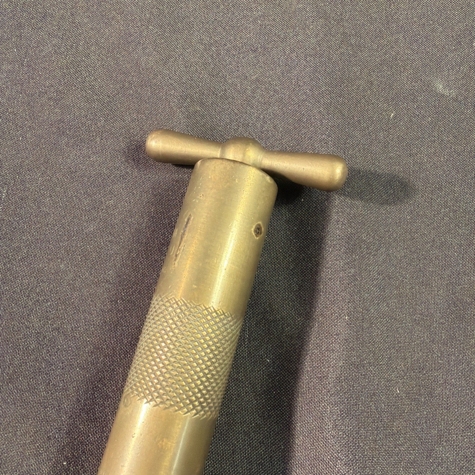 Antique 1920 ENOTS Autoram grease Gun Patent 3177 Brass - Ex Cond - (1992)